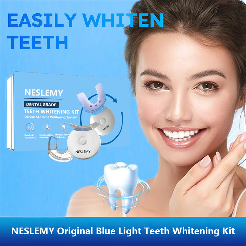 🔥(Official Mall) NESLEMY Original Teeth Whitening Kit with 5x LED Light, 18% Carbamide Peroxide Oral Care